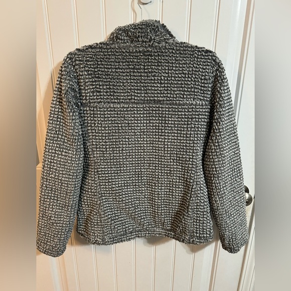 The North Face Mossbud Swirl Reversible Jacket Charcoal Gray - Picture 7 of 7